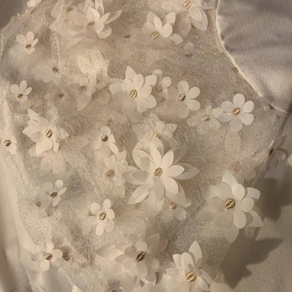 Evening by eci off white blouse size sz L - Picture 10 of 10